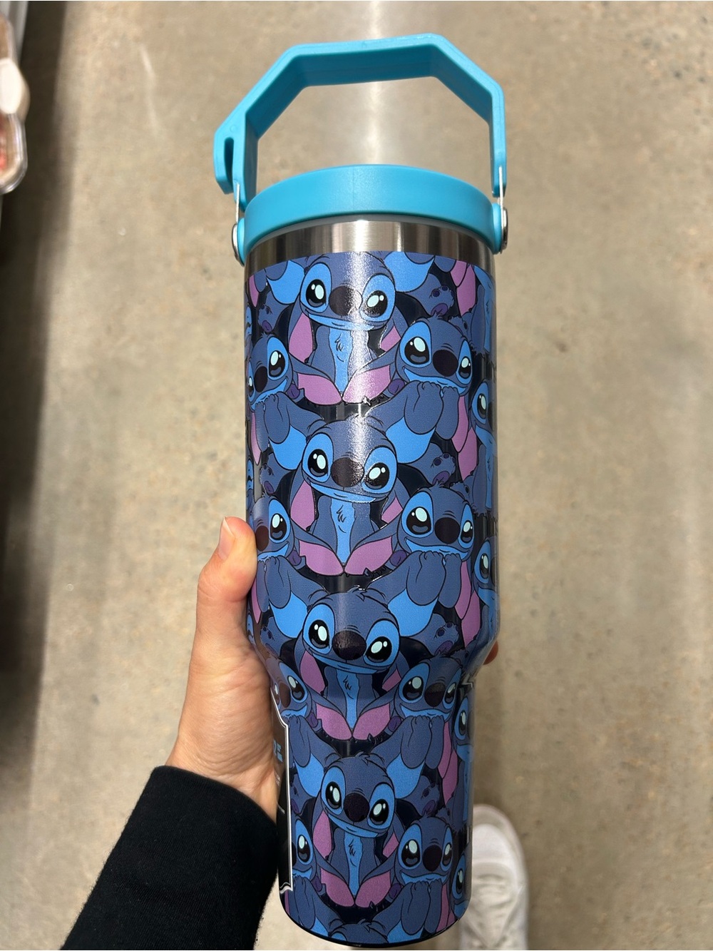 NWT Licensed limited edition Stitch Stainless Steel travel Tumbler with handle